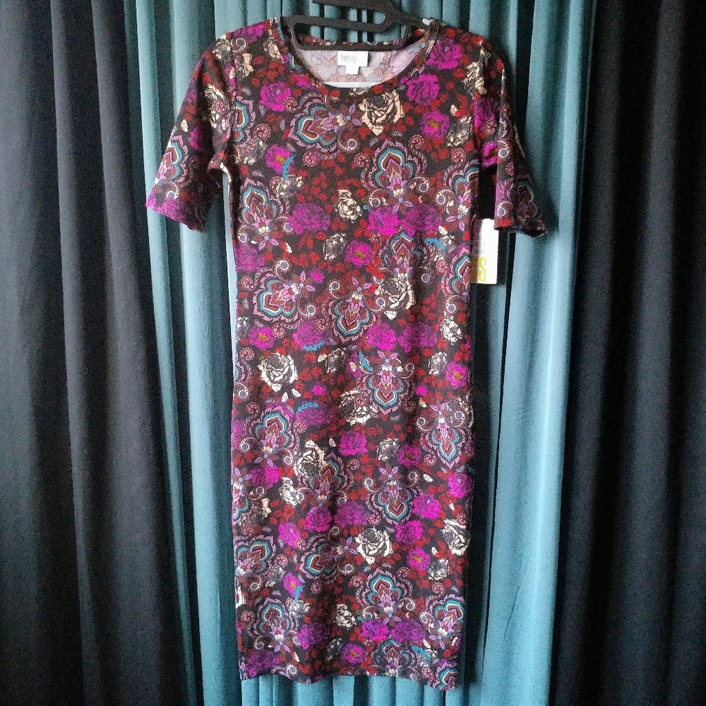 Brand New XXS Lularoe Floral Julia Dress NWT